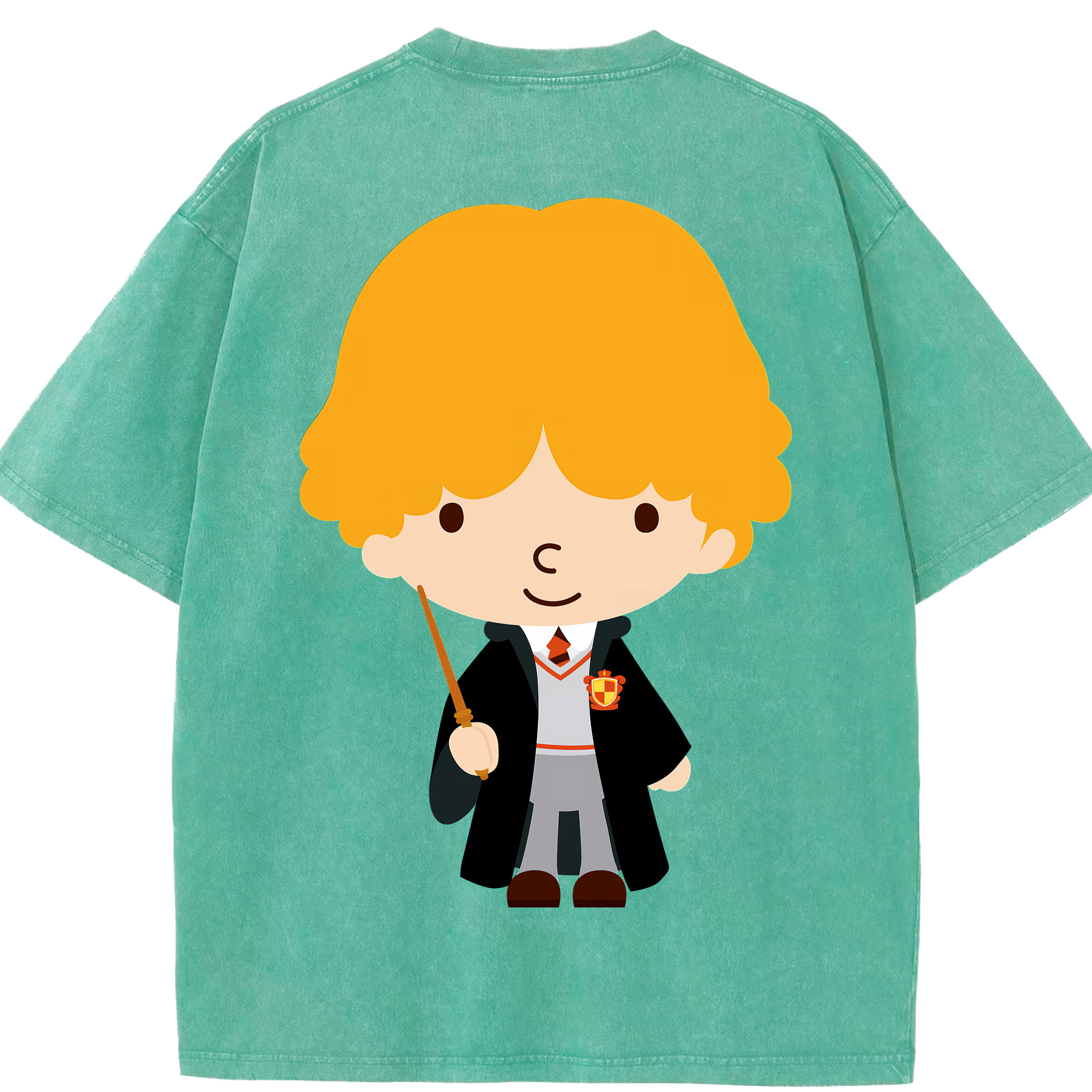 （画像用） Harry Potter ハリー・ポッターシリーズ 綿100% ヴィンテージ風 半袖Tシャツ（背面プリント）